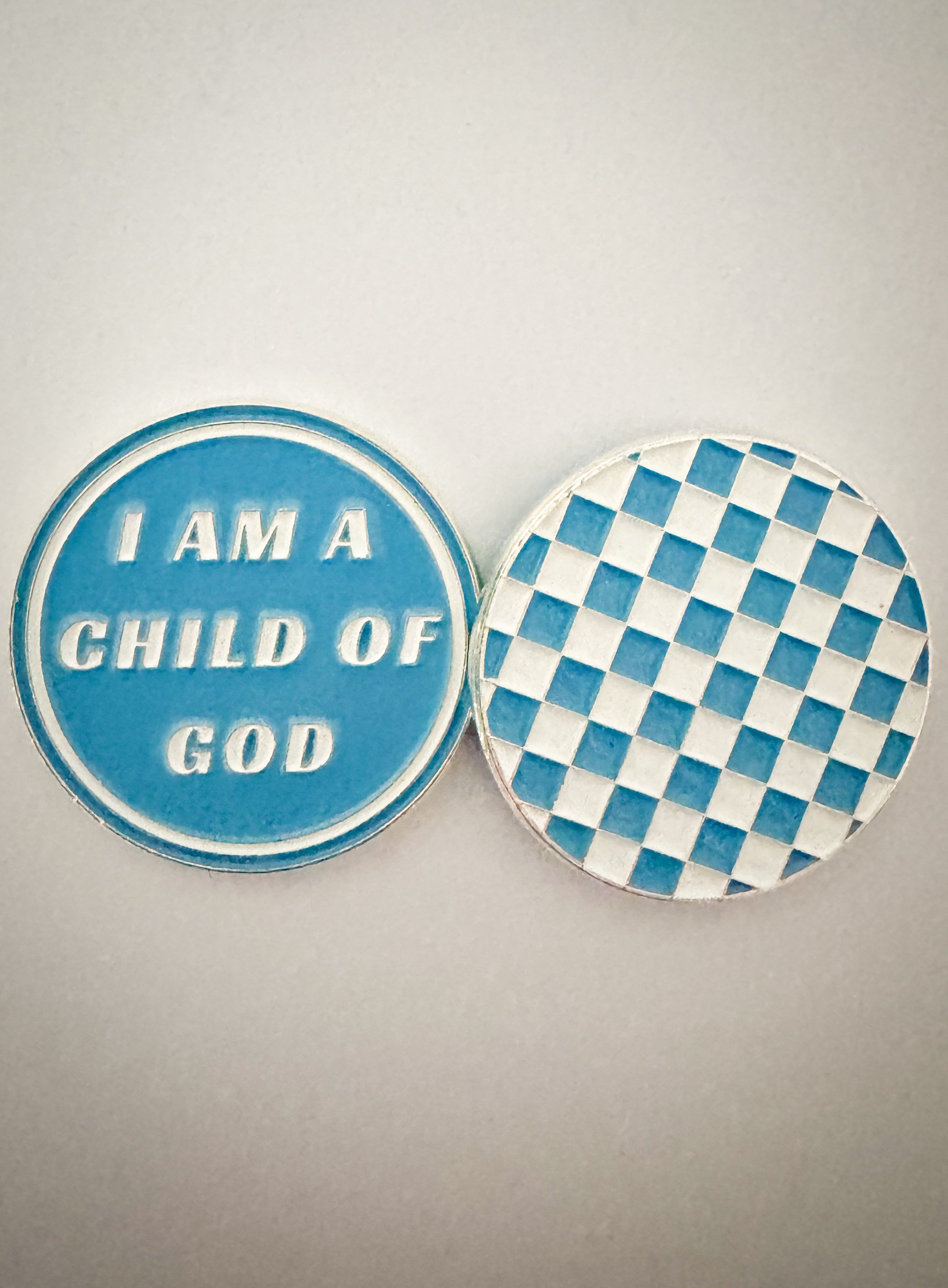 I am A Child of God Checkered Silver